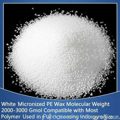 ขี้ผึ้ง PE ขนาดเล็กสีขาว น้ำหนักโมเลกุล 2000-3000 Gmol เข้ากันได้กับโพลิเมอร์ส่วนใหญ่ที่ใช้ในอุตสาหกรรมแปรรูปพลาสติก