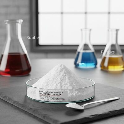 ความมั่นคงทางความร้อนที่ดี Micronized PE Wax ขาวฝุ่น ไม่ละลายในน้ํา ใช้ในอุตสาหกรรมยางพลาสติกและสี